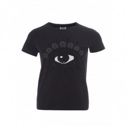 T-shirt nera in cotone...