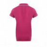 Polo in piquet di cotone rosa con ricamo tigre - M