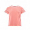 T-shirt Rosa In Cotone Con Logo A Contrasto - S