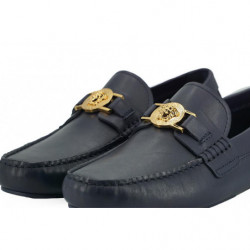 Mocassini in pelle di vitello blu navy - EU39/US6