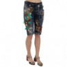 Pantaloncini Capri in cristallo a vita media in denim blu - IT40 - XS