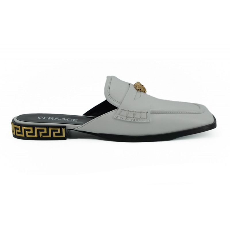 Scarpe basse ciabatte in pelle di vitello bianca - EU37/US7