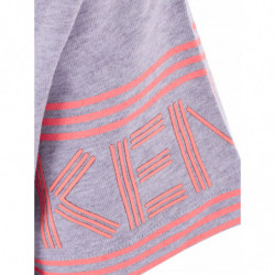 T-shirt in cotone grigio melange con logo a contrasto - M