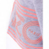 T-shirt in cotone grigio melange con logo a contrasto - M
