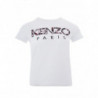 T-shirt Bianca in Cotone con Logo Camouflage Applicato - XS