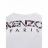 T-shirt Bianca in Cotone con Logo Camouflage Applicato - XS