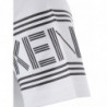 T-shirt in cotone bianco con logo a contrasto - S