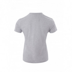 T-shirt in cotone grigio con stampa con occhi davanti - S