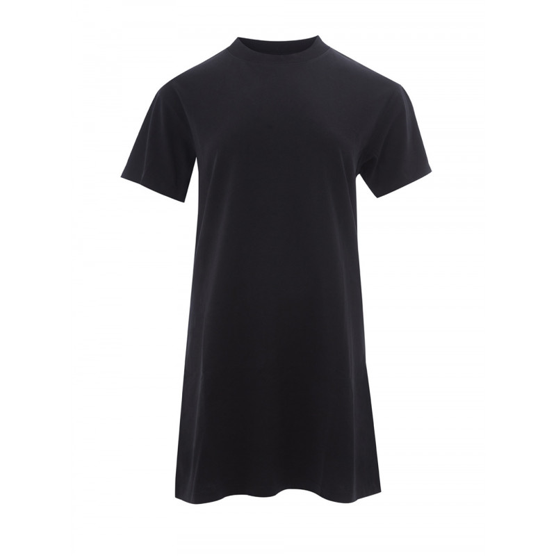 Mini abito con maglietta in cotone nero - S