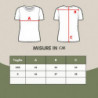 T-shirt in cotone blu con logo a contrasto sulle maniche - S