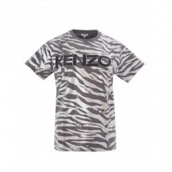 T-shirt grigia in cotone...