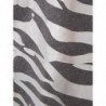 T-shirt grigia in cotone con stampa animalier in metallo allover - L