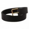 Cintura fibbia metallo logo tono oro pelle vitello nera - 85 CM / 3
