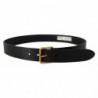 Cintura fibbia metallo logo tono oro pelle vitello nera - 85 CM / 3