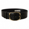 Cintura fibbia logo DG metallo dorato stampa coccodrillo nero - 75