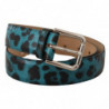 Cintura fibbia metallo logo pelle stampa leopardo blu - 75 CM / 30
