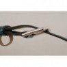 Cintura fibbia metallo logo pelle stampa leopardo blu - 75 CM / 30