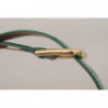 Cintura fibbia logo inciso pelle verniciata verde - 75 CM / 30 INCHES