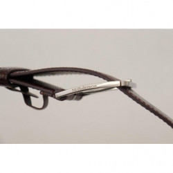 Cintura fibbia ampia pelle vitello marrone logo inciso - 70 CM / 28