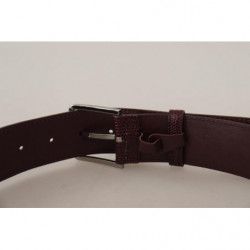 Cintura fibbia ampia pelle vitello marrone logo inciso - 70 CM / 28