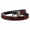 Cintura fibbia logo metallo pelle esotica rossa - 75 CM / 30 INCHES