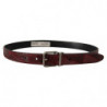 Cintura fibbia logo metallo pelle esotica rossa - 75 CM / 30 INCHES