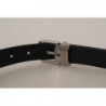 Cintura fibbia logo metallo pelle esotica rossa - 75 CM / 30 INCHES