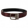 Cintura fibbia logo metallo pelle esotica rossa - 75 CM / 30 INCHES