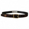 Cintura fibbia metallo dorato jacquard pelle multicolore - 75 CM /
