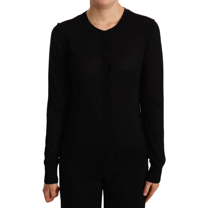 Maglione STAFF Nero Girocollo in Lana - IT44-L