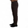 Pantaloni formali da uomo slim fit in cotone marrone - IT46 - S