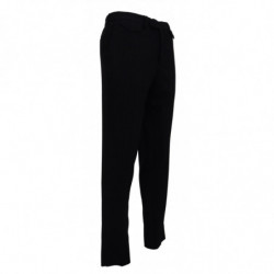 Pantaloni formali da uomo dal taglio dritto in cotone nero - IT48 - M