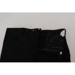 Pantaloni formali da uomo dal taglio dritto in cotone nero - IT48 - M