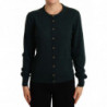 Maglione cardigan con bottoni DG in cashmere verde - IT44-L