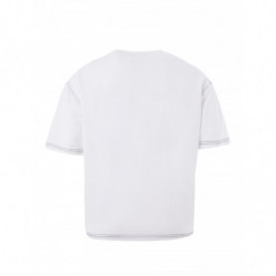 T-shirt bianca in cotone con stampa frontale - XS