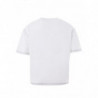 T-shirt bianca in cotone con stampa frontale - XS