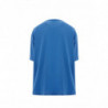 T-shirt in cotone blu con logo dipinto a contrasto - 3XL