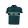 Polo in cotone piquet verde con iconico logo frontale - 3XL