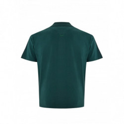 Polo in cotone piquet verde con iconico logo frontale - 3XL
