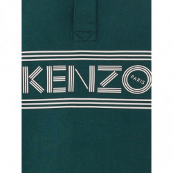 Polo in cotone piquet verde con iconico logo frontale - 3XL