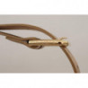 Cintura fibbia metallo tono metallizzato pelle oro rosa - 70 CM / 2