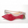 Scarpa con punta piatta in cristalli rosa argento - EU34/US3.5