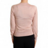 Maglione cardigan con bottoni rosa in maglia di seta rosa - IT48 - XL