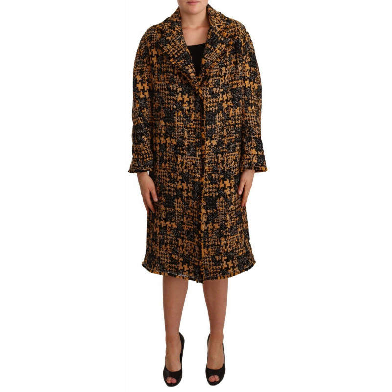 Giacca cappotto cardigan lungo giallo nero - IT38 - S