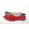 Scarpa a punta piatta argento con stampa multicolor - EU35.5/US5