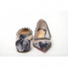 Scarpa a punta piatta argento con stampa multicolor - EU35.5/US5
