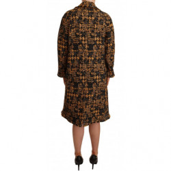 Giacca cappotto cardigan lungo giallo nero - IT38 - S