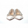 Scarpa a punta piatta bianco bianco argento - EU35/US4.5