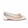 Scarpa a punta piatta bianco bianco argento - EU35/US4.5