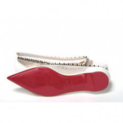 Scarpa a punta piatta bianco bianco argento - EU35/US4.5